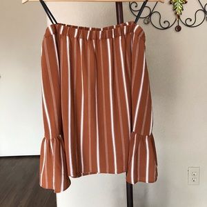 Orange blouse long sleeved